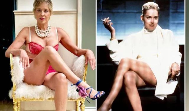 Bu kez külot giydi! Sharon Stone 32 yıl sonra aynı pozu verdi!