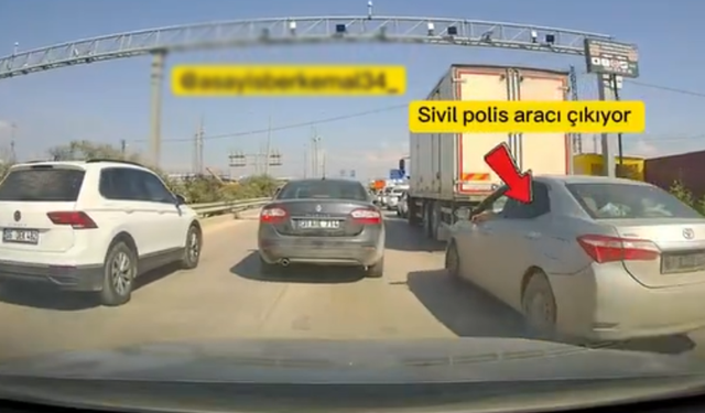 Hatay'da vatandaşın yol vermediği araç sivil polis çıktı, ortalık karıştı