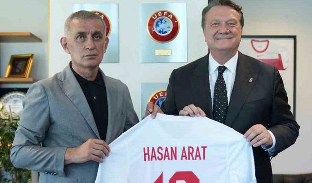 Beşiktaş Başkanı Hasan Arat, TFF Başkanı Hacıosmanoğlu’nu ziyaret etti