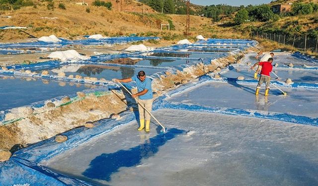 Yüksek seyreden sıcaklıklar geleneksel yöntemle elde edilen kaya tuzunda üretimi artırıyor