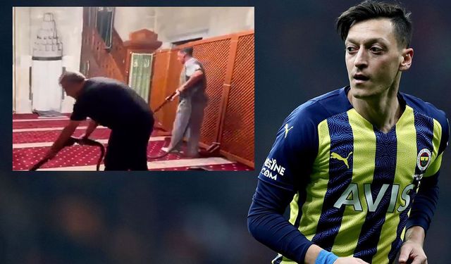 Mesut Özil'i görenler inanamadı! 'Camii'de temizlik yaptı'