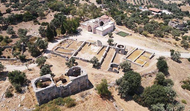 Beçin Antik Kenti'ndeki kazılarda Menteşeoğulları Beyliği döneminden sarnıç ortaya çıkarıldı