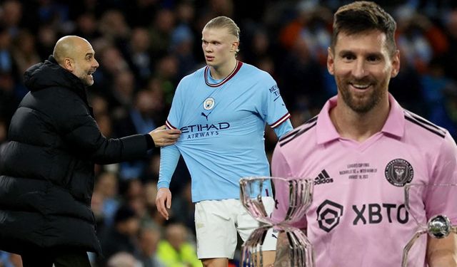 Pep yine Haaland'ı gömüp Messi'yi övdü