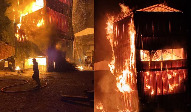 Bursa'da krom maden tesisi alevler içinde kaldı