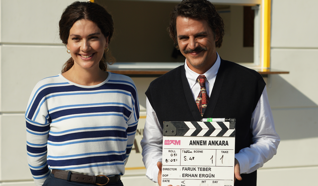 Bergüzar Korel ve Mehmet Günsür'den ilk set videosu: ‘Annem Ankara’ çok iddialı!