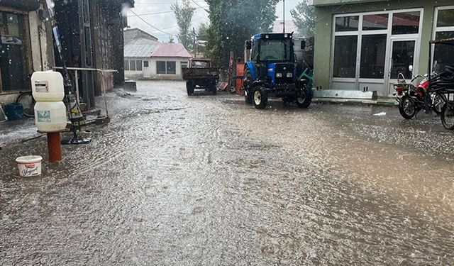 Ağrı'da sağanak ve dolu etkili oldu