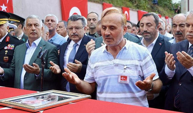 Şehit Piyade Üsteğmen Ayar, Trabzon'da son yolculuğuna uğurlandı