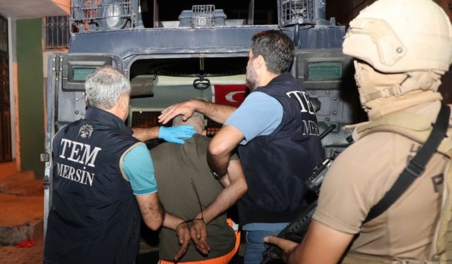 Mersin'de terör örgütü PKK/KCK operasyonunda 14 zanlı yakalandı