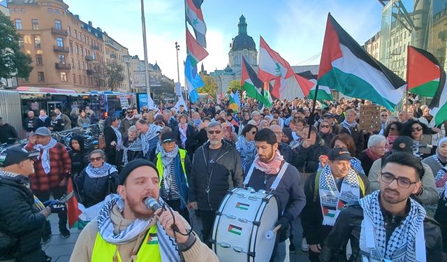 İsveç'te, İsrail'in Gazze ve Lübnan'a saldırıları protesto edildi