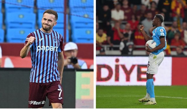 Trabzonspor'un hücumdaki en etkili oyuncuları Banza ve Visca