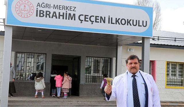 Ağrı'da kızıyla aynı okulda öğretmenlik yapan baba, vedaya hazırlanıyor