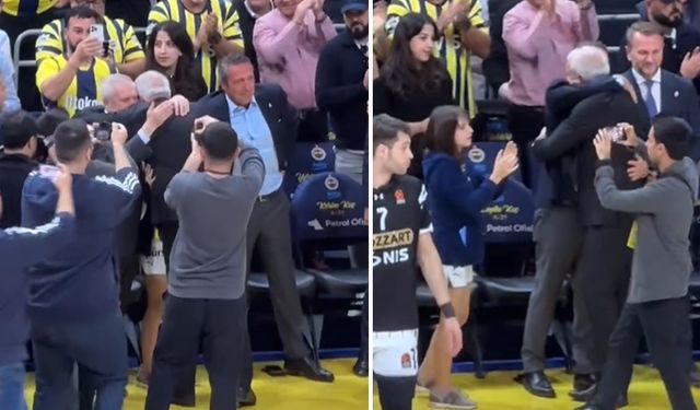 Tarihi anlar! Ali Koç, Aziz Yıldırım ve Obradovic birbirine sarıldı!