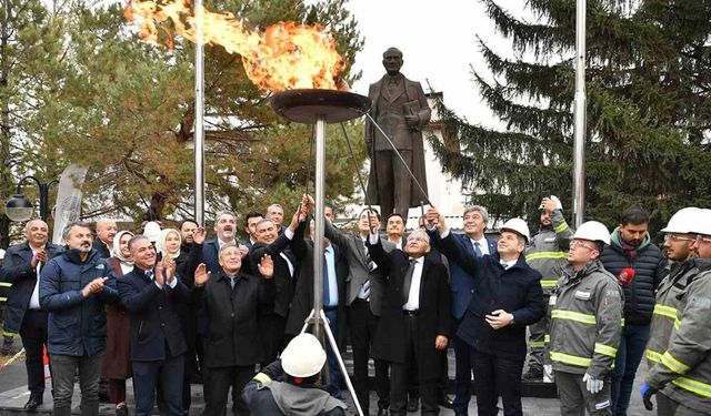 Sarız’da doğal gaz ateşi yandı