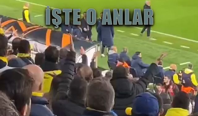 Şok görüntüler! Fenerbahçe kulübesi ile taraftarlar birbirine girdi