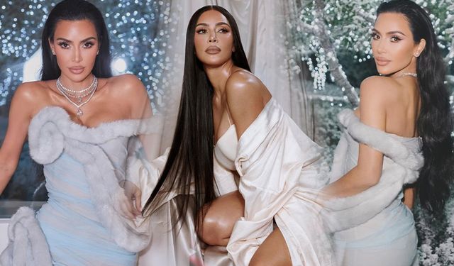 Kim Kardashian kürklü bikini giydi... 2 beden küçük geldi!