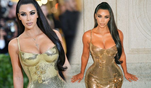 Kim Kardashian sadece yüzünü kapattı! Gerisi bildiğiniz gibi!