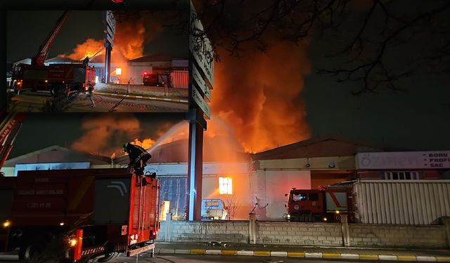 Kayseri’de korkutan yangın: Fabrika alevlere teslim oldu