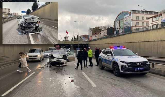 Kocaeli'nde kontrolsüz kaza: Kontrolden çıktı, kazaya sebep oldu