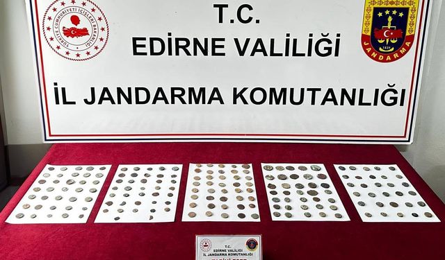 Edirne’de otobüste yüzlerce sikke bulundu!