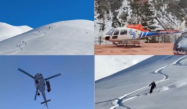 Kaçkar Dağları'nda "heliski" heyecanı yaşanıyor