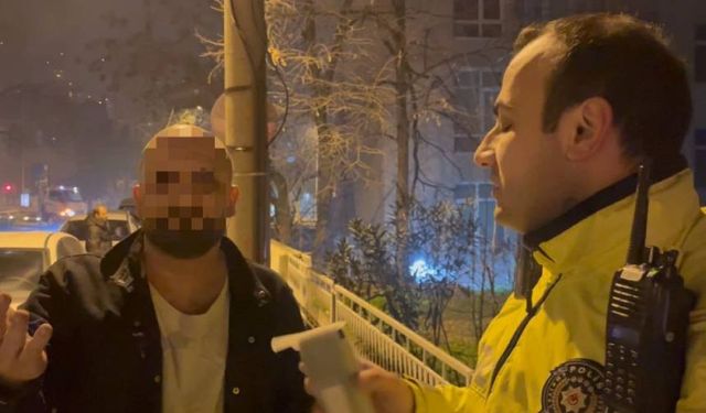 Alkollü yakalandı, polisi kandırmaya çalıştı