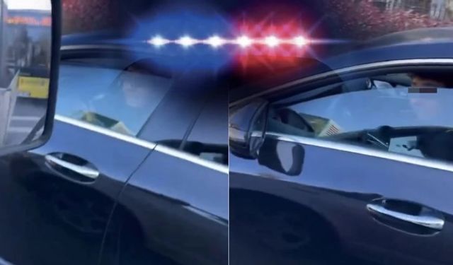 Trafikte "valinin yeğeniyim" deyip çakarla gezen sürücü bakın kim çıktı!