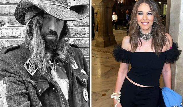Elizabeth Hurley Miley Cyrus'un babasına yürümüş!