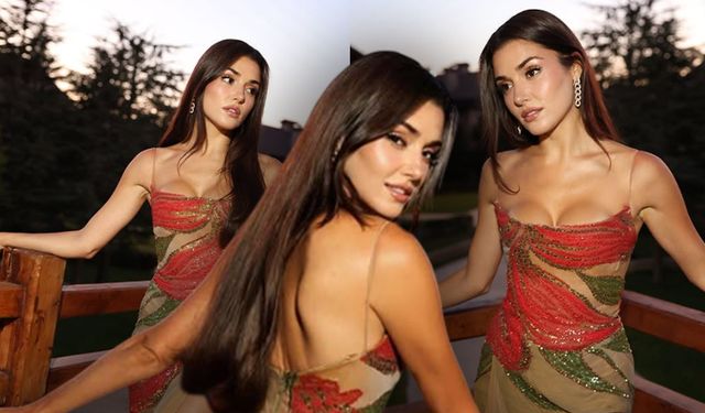Hande Erçel, düğünde şıklığıyla gelini gölgede bıraktı