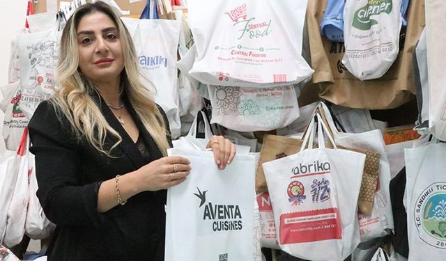 Kadın girişimci ürettiği bez çantaları Avrupa ve Orta Doğu'ya ihraç ediyor