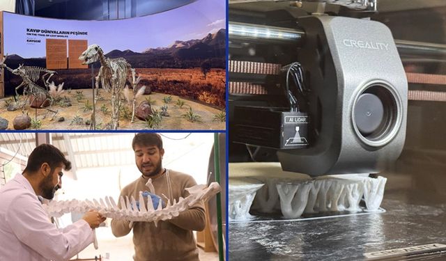 8 milyon yıllık hayvan fosillerinin eksik uzuvları 3D yazıcıyla tamamlanıyor