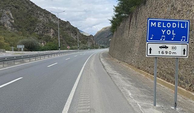 Türkiye'nin üçüncü "melodili yol uygulaması" Trabzon'da hayata geçirildi