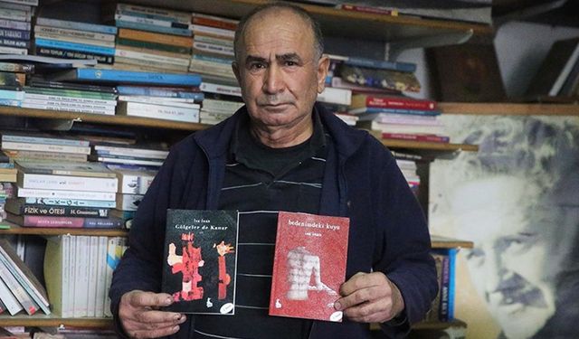 Datça'nın İsa ustası kütüphaneye çevirdiği tamirhanesinde kitap sevgisi aşılıyor