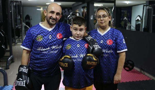 Özel birey Alptuğ Ali'nin mutluluğu için ailece spora başladılar