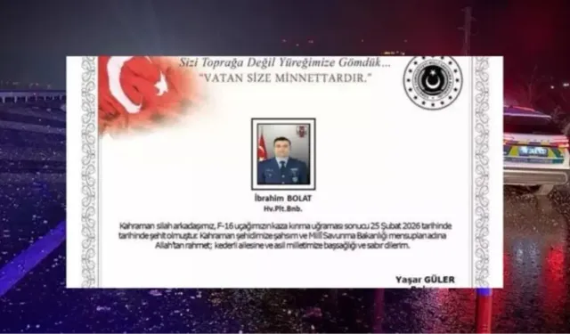 Şehit Pilot İbrahim Bolat kimdir, nereli? Balıkesir'de düşen F-16'da şehit olan Pilot İbrahim Bolat kaç yaşında?