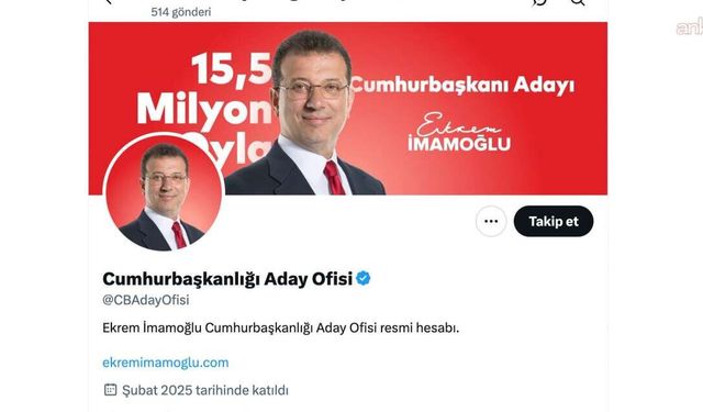 Cumhurbaşkanlığı Aday Ofisi hesabına engelleme kararı