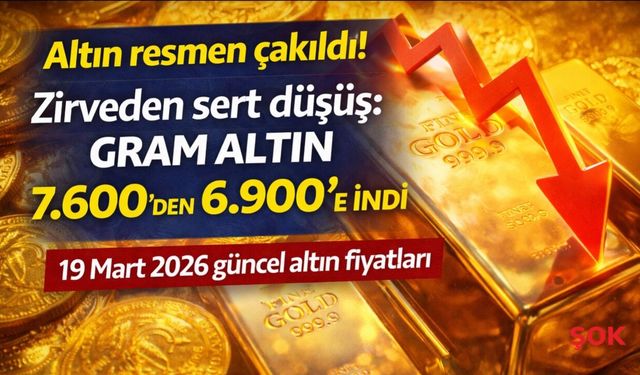 Altın resmen çakıldı! Zirveden sert düşüş: Gram altın 7.600’den 6.900’e indi