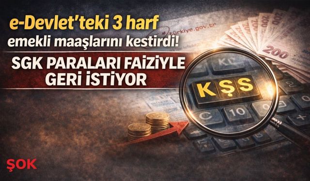e-Devlet’teki 3 harf emekli maaşlarını kestirdi! SGK paraları faiziyle geri istiyor