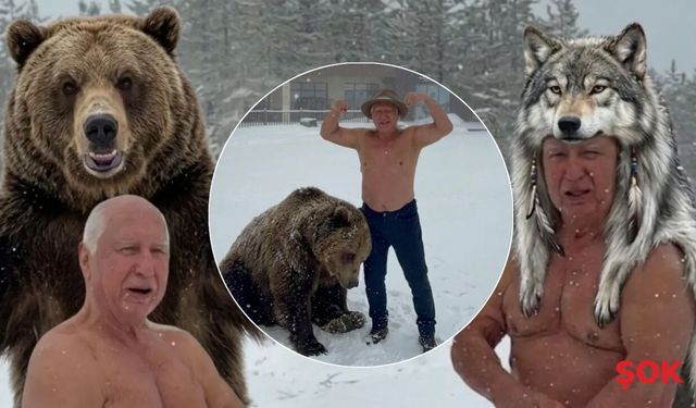 Şener Üşümezsoy karlı dağlarda çıplak poz verdi: 'Ayıdan daha ayıyım'