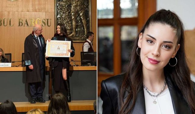 Kızılcık Şerbeti’nin Çimen’i Selin Türkmen avukat oldu! Cübbesini giyip ruhsatını aldı