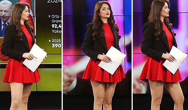 Canlı yayında minicik kırmızı etek giydi, hedef oldu: Spiker Ezgi Kılıç'a eleştiri yağdı
