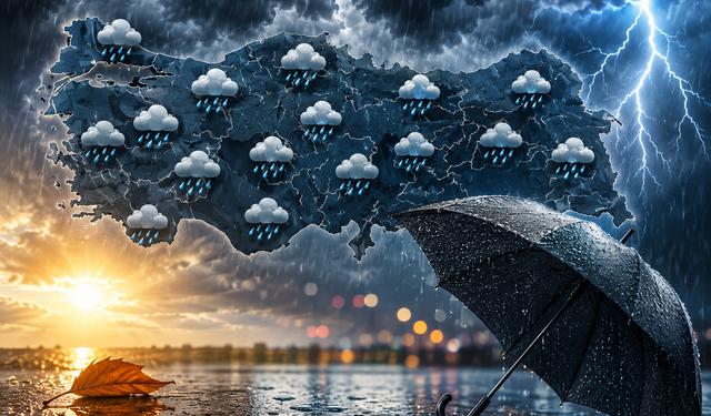 Meteoroloji alarm verdi! 81 ilde kuvvetli sağanak geliyor: Sakın şemsiyesiz çıkmayın