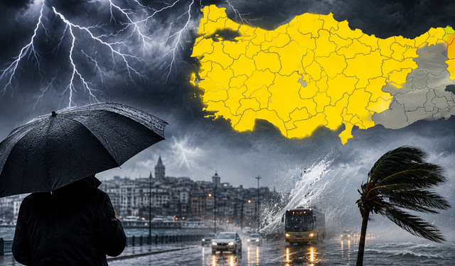 Gök gürültüsü, fırtına, sağanak… Türkiye’ye kabus gibi gece geliyor