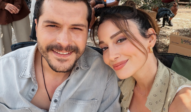 Alperen Duymaz ve Özge Yağız setten paylaştı: Kalpler eridi!