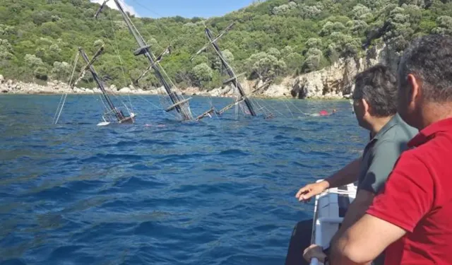 110 turist dehşeti yaşadı! Marmaris'te tur teknesi sulara gömüldü