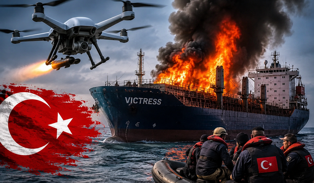 Karadeniz'de korku dolu anlar! Türklerin bulunduğu yük gemisini dron vurdu, yaralılar var
