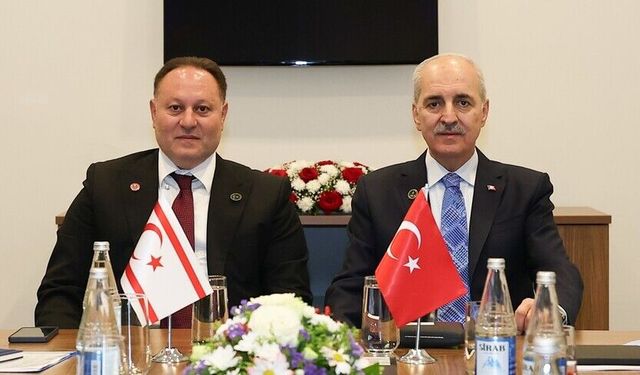 TBMM Başkanı Kurtulmuş, KKTC Cumhuriyet Meclisi Başkanı Öztürkler ile görüşme yaptı