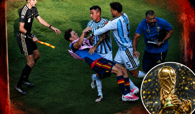 Dünya Kupası finalinde ortalık karıştı! Şampiyonluk sonrası saha savaş alanına döndü