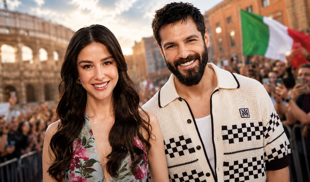 Özge Gürel ve Serkan Çayoğlu'na İtalya'da sevgi seli: Hayranları salonu doldurdu