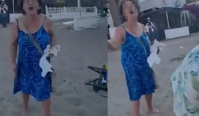 Anne ve kızına plajda hakaret ettiği öne sürülen kadın tutuklandı