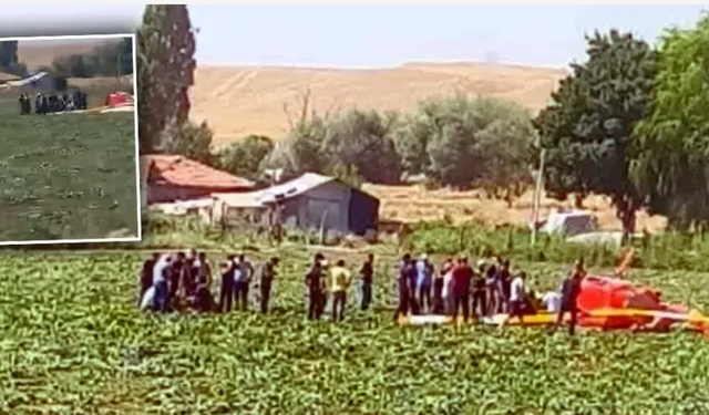 SON DAKİKA I Ankara'da eğitim helikopteri tarlaya çakıldı! Yaralılar var